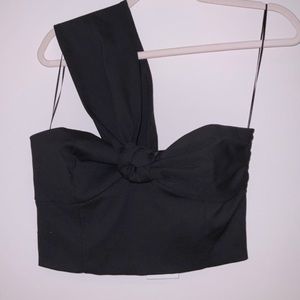 NWT Zara Asymmetric Crop Top